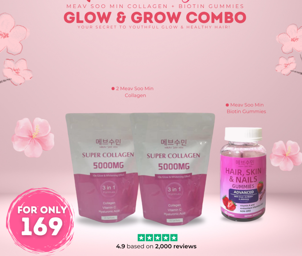 Meav Soo Min Collagen + Biotin Gummy - Glow & Grow Combo