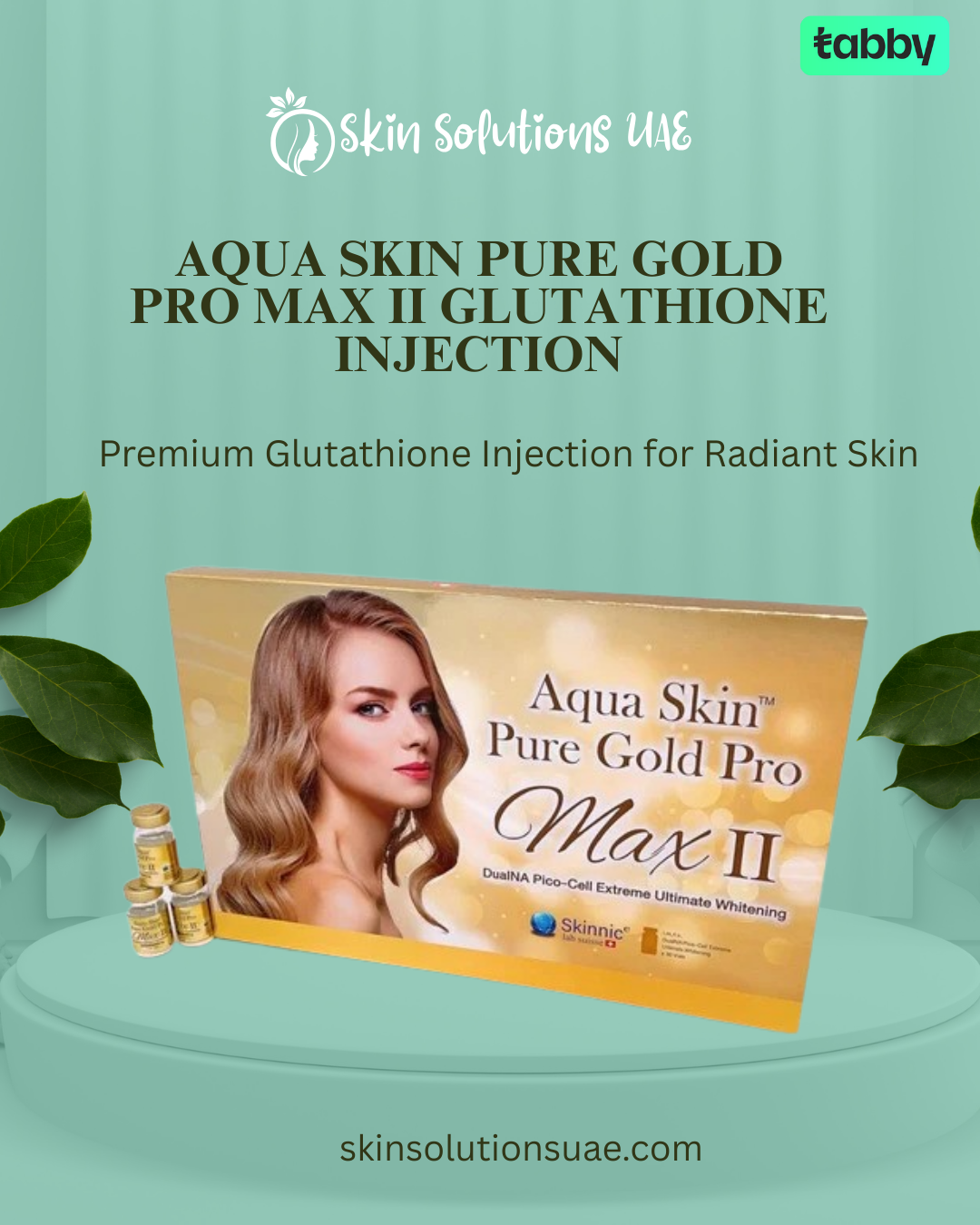 aqua gold glutathione 2 Bottle Aqua Skin Gold Glutathione With L-Cystine & Ceramide main image 1