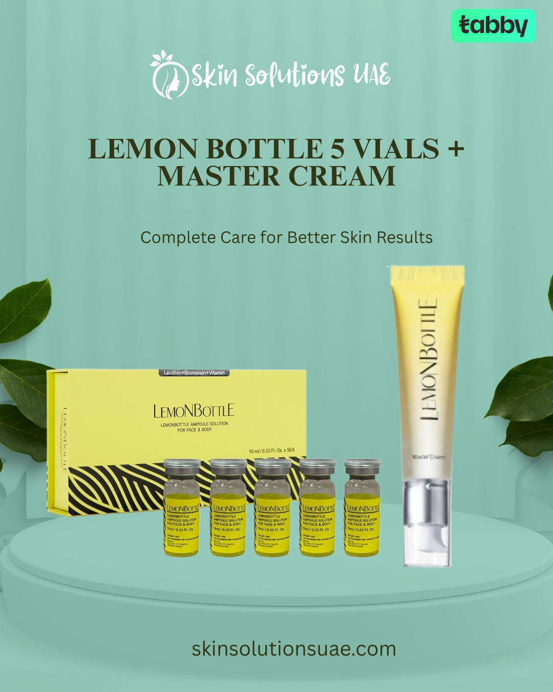 Lemon Bottle 5 Vials with Master Cream bundle featuring five Lemon Bottle vials and one cream for complete skincare support.