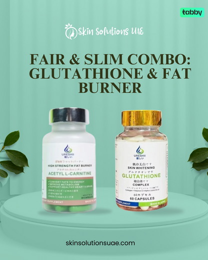Ureshii Glutathione Fat Burner Combo Set Skin Solutions UAE Ureshii Glutathione Fat Burner Combo Set Skin Solutions UAE