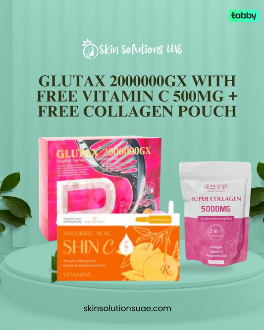 Glutax 2000000Gx with Free Vitamin C 500mg + free collagen pouch