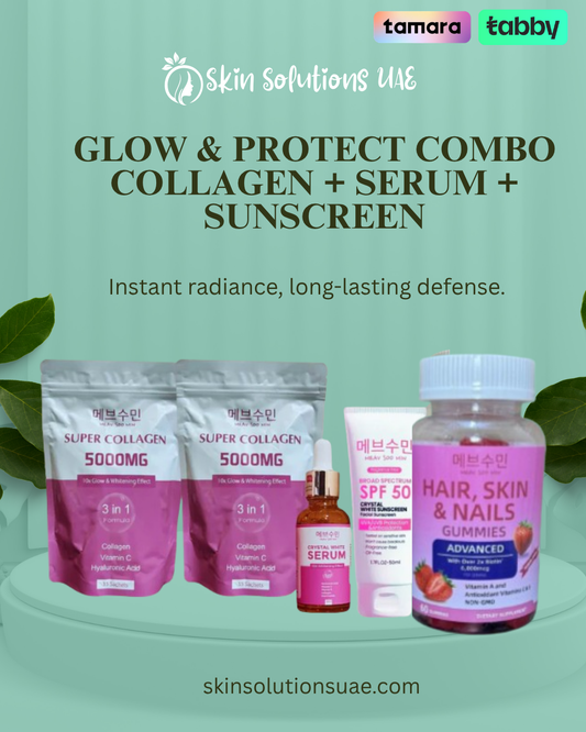 Glow & Protect Combo: 2 Collagen + Serum + Sunscreen