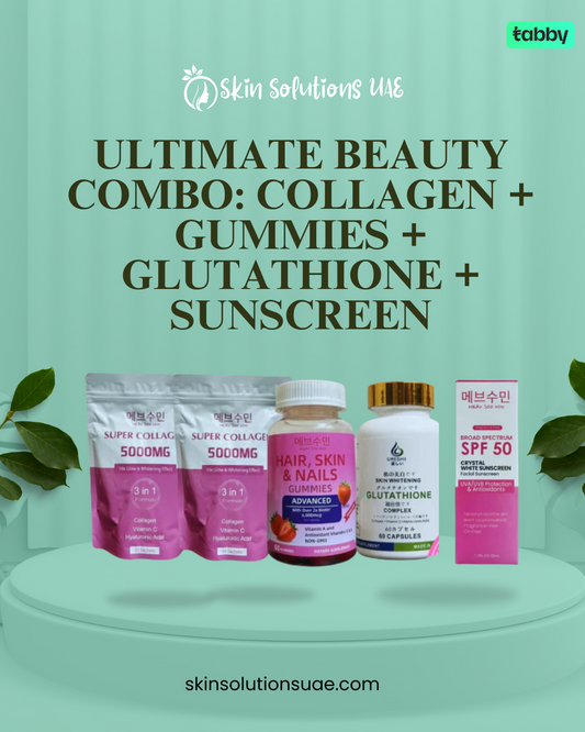 Ultimate Beauty Combo: Collagen + Gummies + Glutathione + Sunscreen