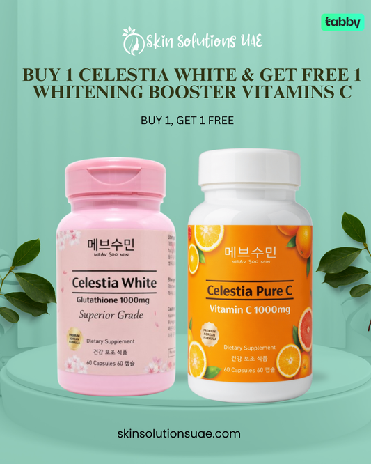 BUY 1 Celestia White & Get Free 1 Whitening Booster Vitamins C combo buy 1 get 1 free