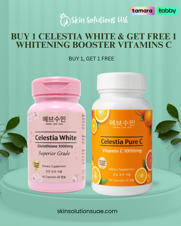 BUY 1 Celestia White & Get Free 1 Whitening Booster Vitamins C