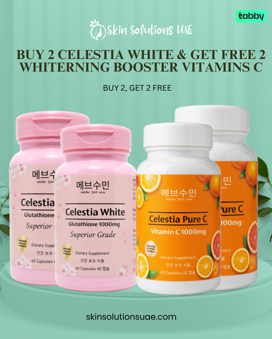BUY 2 Celestia White & Get Free 2 Whiterning Booster Vitamins C