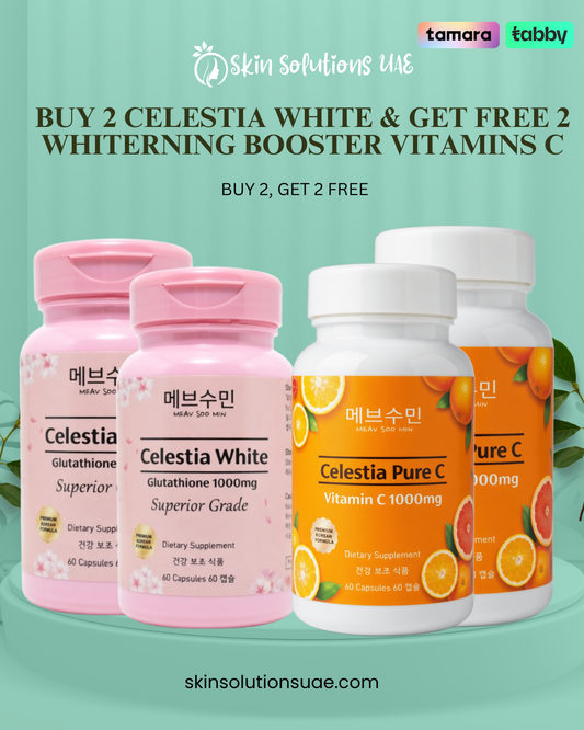 BUY 2 Celestia White & Get Free 2 Whiterning Booster Vitamins C