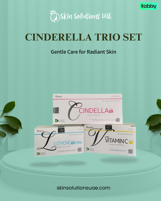 Cinderella trio set with glutathione and vitamin C for radiant skin