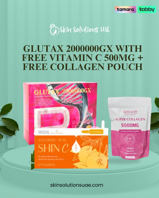 Glutax 2000000Gx with Free Vitamin C 500mg + free collagen pouch