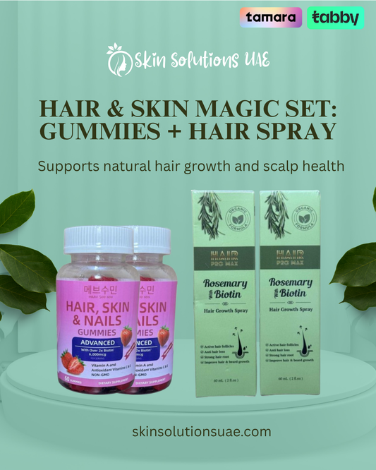 Hair & Skin Magic Set: 2 Gummies + 1 Hair Spray