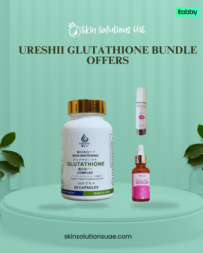 Ureshii Glutathione Complex 60 Capsules! – Skin Solutions UAE Ureshii Glutathione Complex 60 Capsules! – Skin Solutions UAE